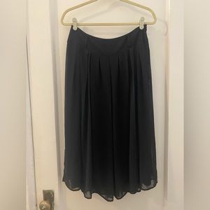 Midi black chiffon skirt size 10